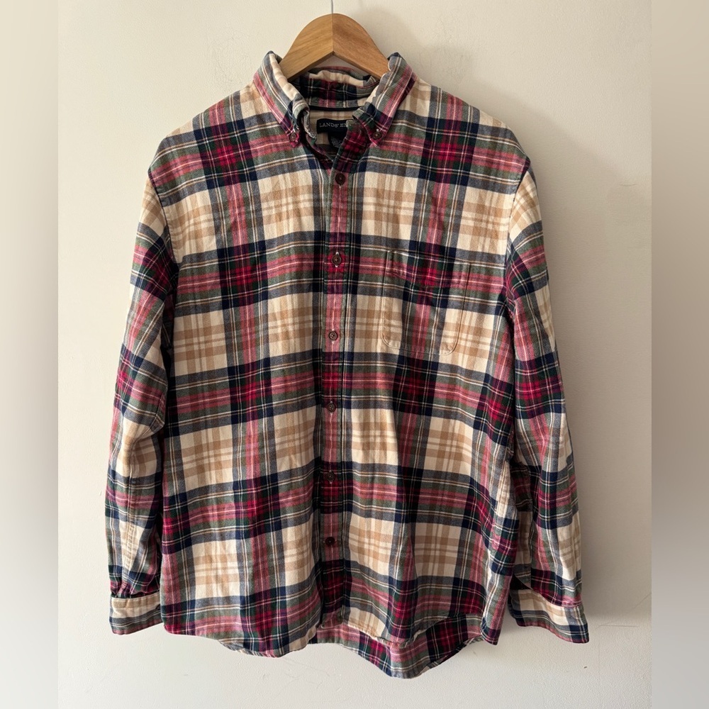 Land’s End Plaid‎ Traditional Fit Button Down - 100% Baumwolle Cotton